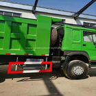 Used Green Dump Truck SINOTRUK Howo Euro 2 371hp Shipping weight 30-40 tons