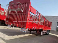 Mechanical Spring 3 Axle Stake Fence Trailer 13T Cargo Truck Semi Trailer