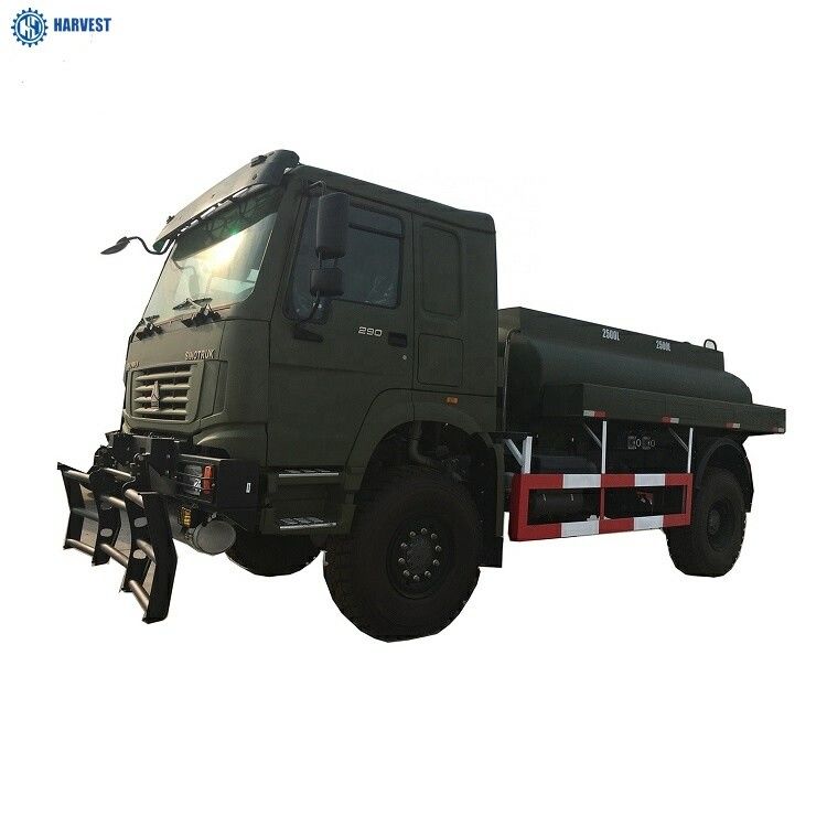SINOTRUK HOWO 4x4 All Wheel Drive 290hp 5000L Fuel Tanker Truck With Pump