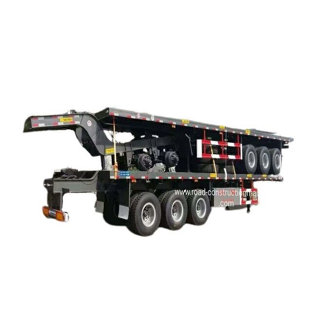 100 Ton 8 Axles Q345B 40ft Carbon Steel Flatbed Trailers