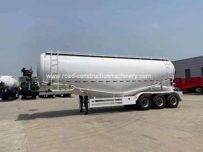 50 Tons Powder Tanker Truck Semi Trailer Mechanical Suspension